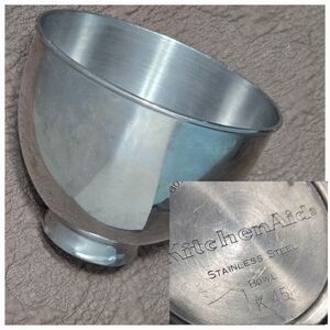 Kitchen Aid Stand Mixer Mixing Bowl Model K45 Stainless Steel Bowl Kitchenaid